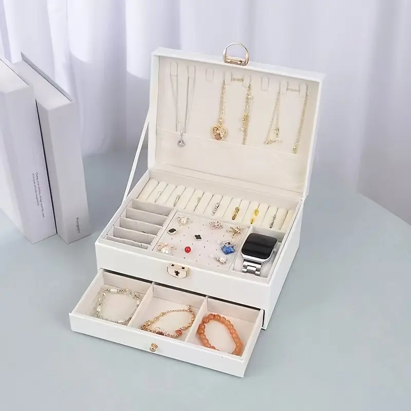 Imported high quality two layer Jewelry Box Ring Box