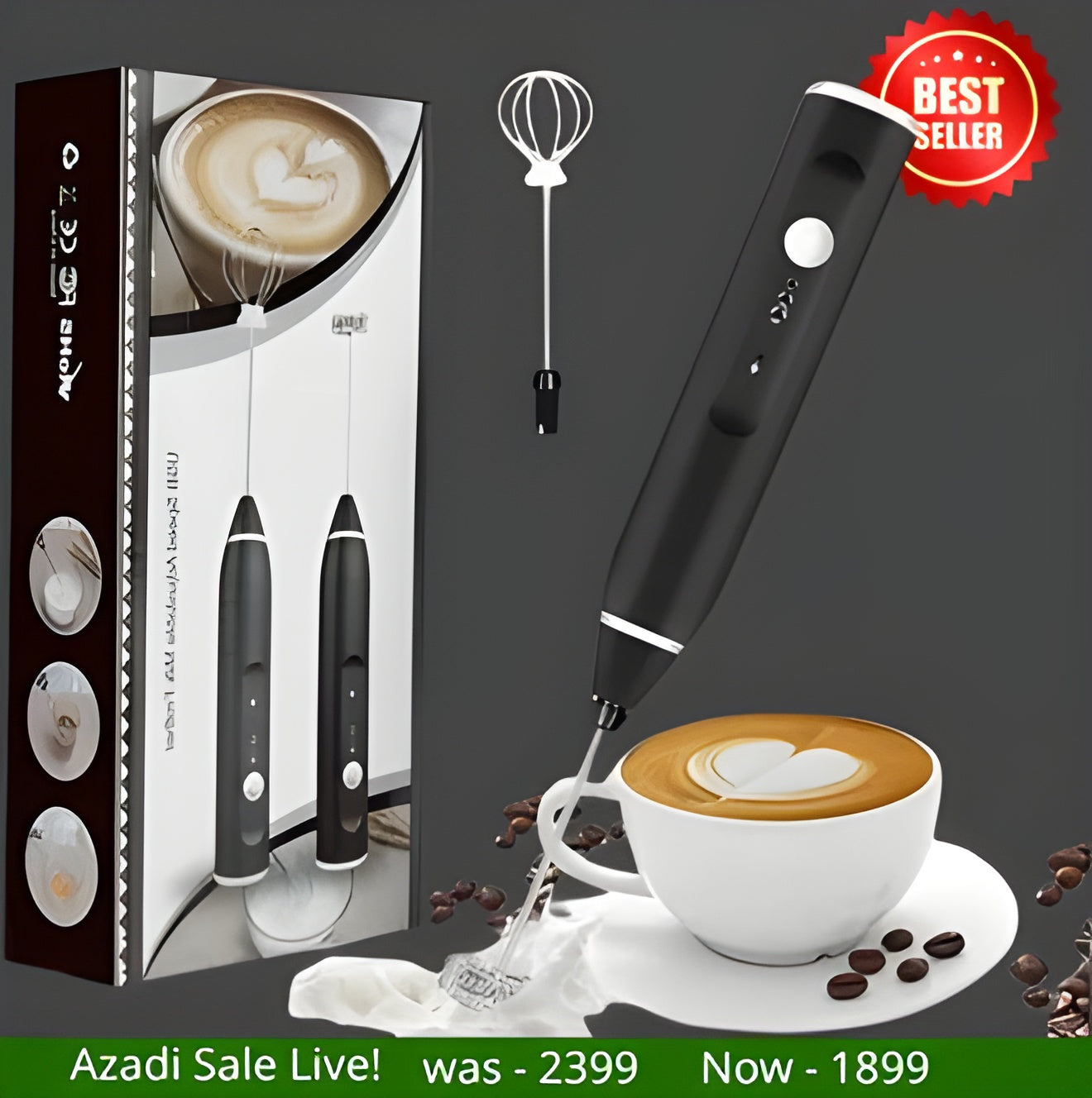 Rechargeable Coffee Beater - 3 in 1