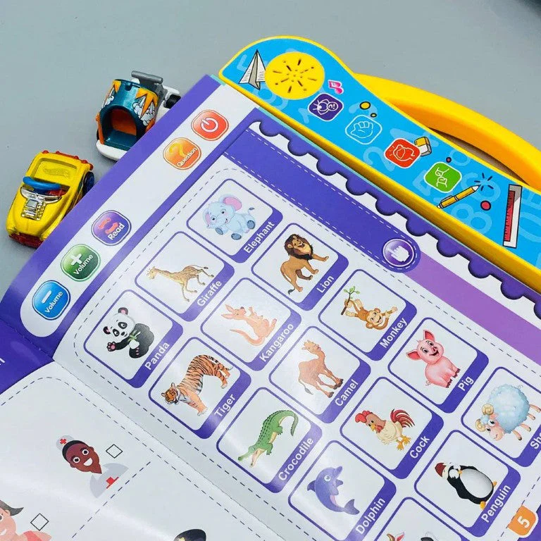 Electronic Intelligence Book -Colourful Audio Interactive Learning Book – Fun Phonics and Alphabet Learning for Toddlers