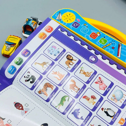 Electronic Intelligence Book -Colourful Audio Interactive Learning Book – Fun Phonics and Alphabet Learning for Toddlers